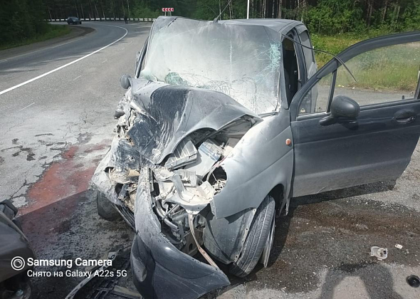 Под Североуральском столкнулись Daewoo Matiz и LADA. Госпитализирована жительница Краснотурьинска